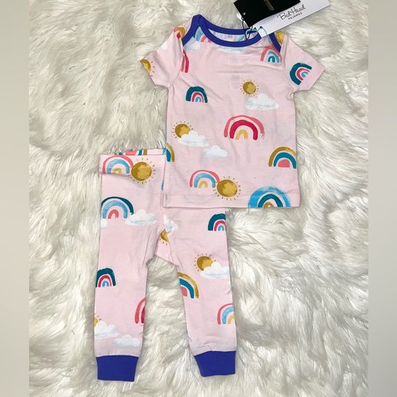 🌈 NWT Bedhead Pajama set rainbow pink 🌈 MATCHING SISTER big and little sister - Picture 6 of 6